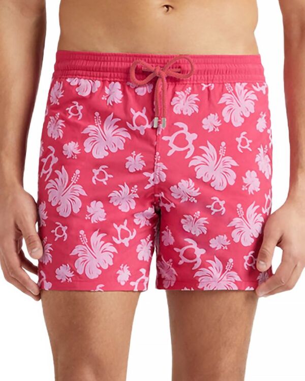 【送料無料】 ヴィルブレクイン メンズ ハーフパンツ・ショーツ 水着 Moorea Printed 5.5" Swim Shorts Jasberry