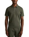 【送料無料】 レイス メンズ ポロシャツ トップス Albany Half Zip Polo Shirt Green Smoke
