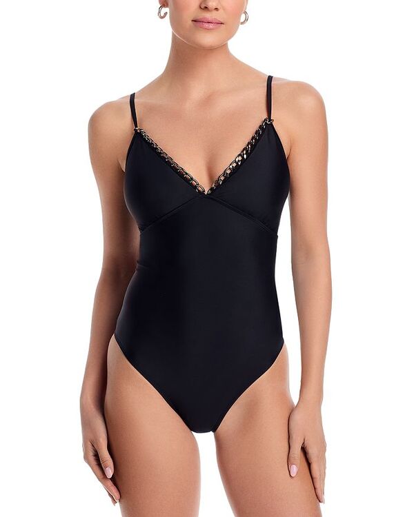 【送料無料】 コビーハルペリン レディース 上下セット 水着 Rosalie Chain Trim One Piece Swimsuit Black