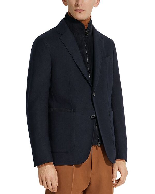 ゼニア メンズ アウター ジャケット・ブルゾン ウール ジャケット Zegna Trofeo? Wool & Cashmere Jacket Navy Blue...