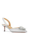 【送料無料】 アクアズーラ レディース パンプス シューズ Women's Crystal Hoop 50 Slingback Pumps Silver