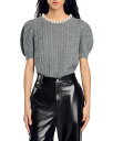 【送料無料】 サンドロ レディース ニット・セーター アウター Madie Embellished Cable Knit Sweater Grey
