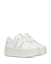 【送料無料】 ヴァレンティノ レディース スニーカー シューズ Women's Rockstud Lace Up Sneakers White