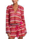 【送料無料】 レイミー ブルック レディース パーカー・スウェット アウター Cline Cover Up Hoodie Pink Chevron