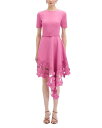 【送料無料】 オスカー デ ラ レンタ レディース ワンピース トップス Applique Floral Belted Dress Rosehip