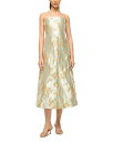 【送料無料】 スタウド レディース ワンピース トップス Kennedy Metallic Midi Dress Metallic Bloom