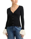 【送料無料】 サンク ア セプト レディース カーディガン アウター Bernadette Ribbed Cardigan Sweater Black/Ivor...