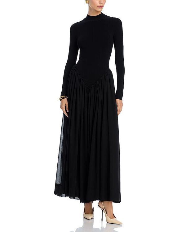 【送料無料】 ロニーコボ レディース ワンピース トップス Long Sleeve Maxi Dress Black