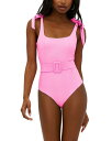【送料無料】 ビーチライオット レディース 上下セット 水着 Sydney Belted One Piece Swimsuit Prism Pink