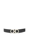 【送料無料】 フェラガモ メンズ ベルト アクセサリー Men's Double Gancini Reversible Leather Belt Nero-gr...