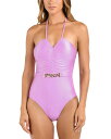 【送料無料】 ラジャンス レディース 上下セット 水着 Leila Shimmer Halter One Piece Swimsuit Light Violet