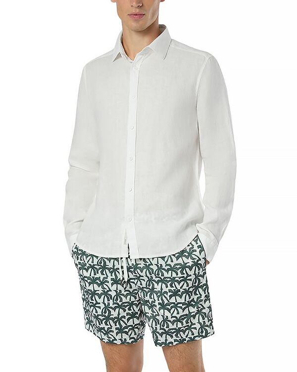 オニア メンズ 水着 ハーフパンツ・ショーツ レギュラーフィット プリント Onia Charles Palm Print Regular Fit 4" Swim Trunks Off White / Dark オフホワイト