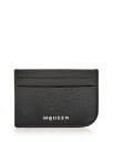 【送料無料】 アレキサンダー・マックイーン メンズ 財布 アクセサリー Sling Leather Card Case Black