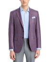 【送料無料】 カナーリ メンズ ジャケット・ブルゾン アウター Siena Wool Silk & Linen Windowpane Classic Fit S...