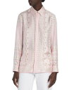 【送料無料】 ヴェルサーチ レディース シャツ トップス Silk Foulard Print Shirt Pastel Pink/Milk