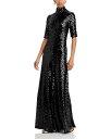 【送料無料】 ロゼッタ・ゲッティ レディース ワンピース トップス Zip Up Turtleneck Gown Black