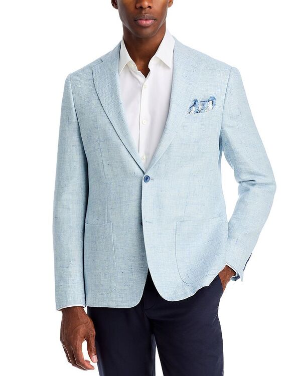 【送料無料】 ロバートグラハム メンズ ジャケット・ブルゾン アウター Linen & Wool Melange Solid Slim Fit Sport Coat Powder Blue