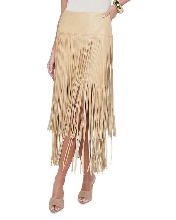 【送料無料】 ラジャンス レディース スカート ボトムス Karolina Tiered Fringe Midi Skirt Croissant