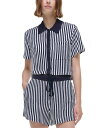 【送料無料】 シムカイ レディース シャツ トップス Cropped Camp Shirt Midnight Stripe