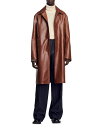 【送料無料】 サンドロ メンズ コート アウター Arnold Leather Overcoat Cognac