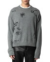 【送料無料】 ザディグ エ ヴォルテール メンズ ニット・セーター アウター Marko Merino Wool & Cashmere Embroidered ...