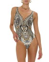 【送料無料】 キャミラ レディース 上下セット 水着 V Wire One Piece Swimsuit in Temples of Dendara Templ...