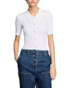 【送料無料】 サンドロ レディース ポロシャツ トップス Rib Knit Polo Top White