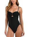 【送料無料】 ラジャンス レディース 上下セット 水着 Emilia Solid Bandeau V Wire One Piece Swimsuit Black