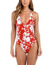 【送料無料】 ラジャンス レディース 上下セット 水着 Lisa Ikebana Plunge One Piece Swimsuit Rouge