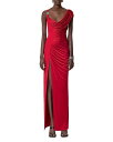 【送料無料】 ヴェルサーチ レディース ワンピース トップス Drape Slit Front Dress Lipstick Red