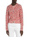 【送料無料】 ヴェルサーチ レディース カーディガン アウター Silk Crewneck Cardigan White/Red