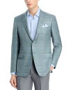 【送料無料】 カナーリ メンズ ジャケット・ブルゾン アウター Siena Wool Silk & Linen Plaid Classic Fit Sport ...