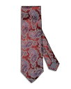 【送料無料】 エトン メンズ ネクタイ アクセサリー Paisley Silk Tie Red
