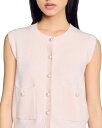 【送料無料】 サンドロ レディース カーディガン アウター Textured Tweed Cardigan Light Pink