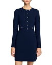 【送料無料】 サンドロ レディース ワンピース トップス Short Button Up Knit Dress Navy Blue