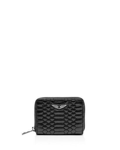 【送料無料】 ザディグ エ ヴォルテール レディース 財布 アクセサリー Mini ZV Mat Small Embossed Leather Wallet Noir/Silver 【送料無料】 ザディグ エ ヴォルテール レディース 財布 アクセサリー Mini ZV Mat Small Embossed Leather Wallet Noir/Silver
