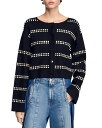 【送料無料】 サンドロ レディース カーディガン アウター Studded Cardigan Black