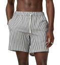【送料無料】 オールセインツ メンズ ハーフパンツ・ショーツ 水着 Warden Seersucker Striped Regular Fit Swim Tru...