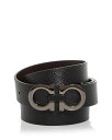【送料無料】 フェラガモ メンズ ベルト アクセサリー Men's Double Gancini Reversible Leather Belt Nero