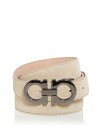 【送料無料】 フェラガモ メンズ ベルト アクセサリー Men's Double Gancini Suede Belt Stone