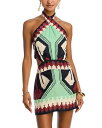 【送料無料】 ジョアンナオッティ レディース ワンピース トップス Tide Strength Linen Mini Dress Green/Black