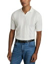 【送料無料】 レイス メンズ ポロシャツ トップス Kansas Open Collar Stripe Textured Knitted Polo Shirt ...
