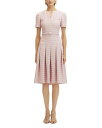 【送料無料】 オスカー デ ラ レンタ レディース ワンピース トップス Lurex Belted Tweed Dress Pink/White