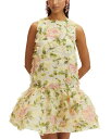 【送料無料】 オスカー デ ラ レンタ レディース ワンピース トップス Jewel Neck English Rose Mini Dress Pink/Ivo...