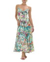【送料無料】 キャミラ レディース ワンピース トップス Linen Tie Front Floral Print Dress GARDENS OF QUELU...
