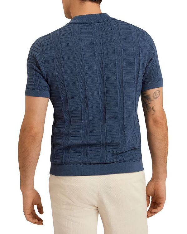 【送料無料】 テッドベーカー メンズ ニット・セーター アウター Ruzza Open Collar Polo Sweater Dark Blue