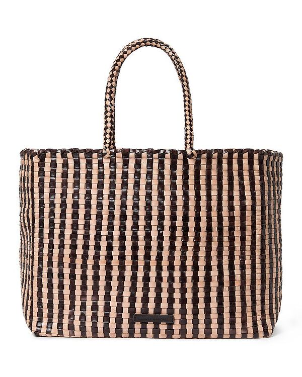 ロフラー ランダル レディース バッグ トートバッグ レザー Loeffler Randall Small Woven Leather Tote Chocolate/Desert チョコレート