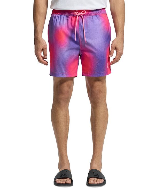 【送料無料】 サイコバニー メンズ ハーフパンツ・ショーツ 水着 Almont 5.75" Swim Trunks Red and Purple Multi
