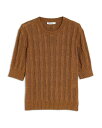 【送料無料】 マックスマーラ レディース ニット・セーター アウター Cable Knit Short Sleeve Sweater Tobacco(4)