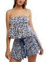 【送料無料】 フリーピープル レディース タンクトップ トップス Mia Printed Peplum Tank Bellweather